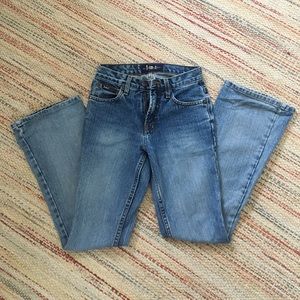 Medium wash bell bottom jeans